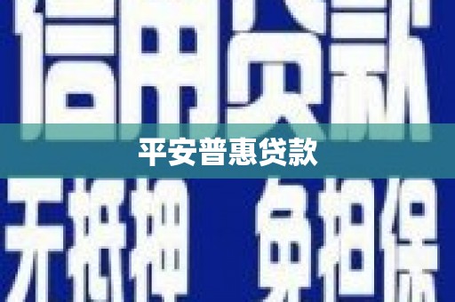 五华平安普惠贷款