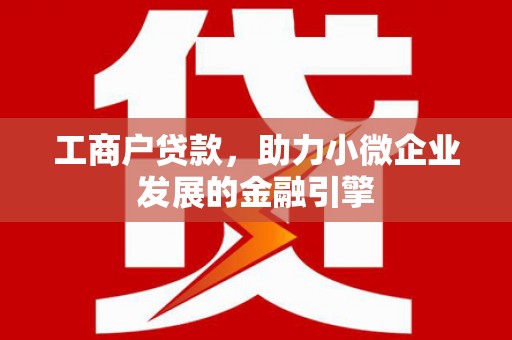 隆尧工商户贷款，助力小微企业发展的金融引擎