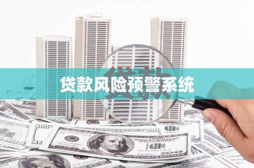 韶关贷款风险预警系统
