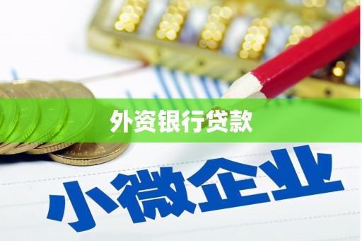 武山外资银行贷款