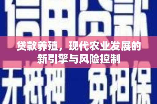 江海贷款养殖，现代农业发展的新引擎与风险控制