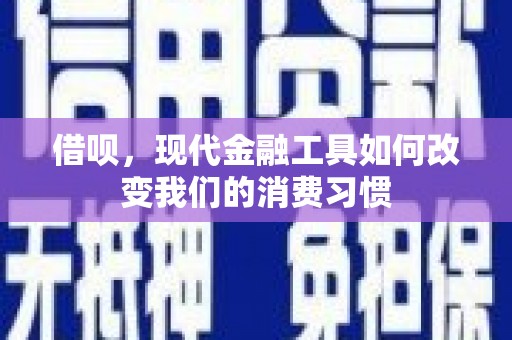 延平借呗，现代金融工具如何改变我们的消费习惯
