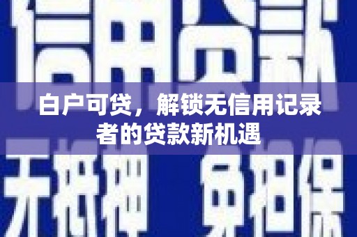 天津白户可贷，解锁无信用记录者的贷款新机遇