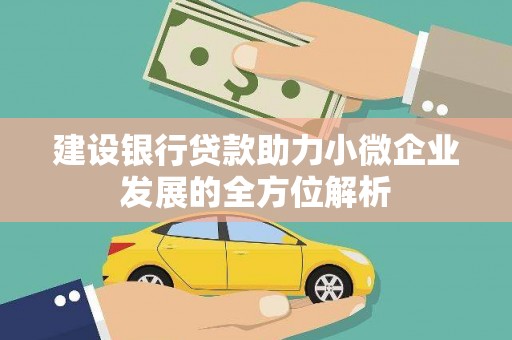 小港建设银行贷款助力小微企业发展的全方位解析