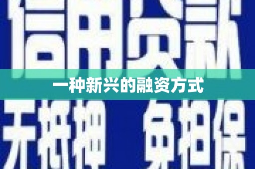 江西一种新兴的融资方式
